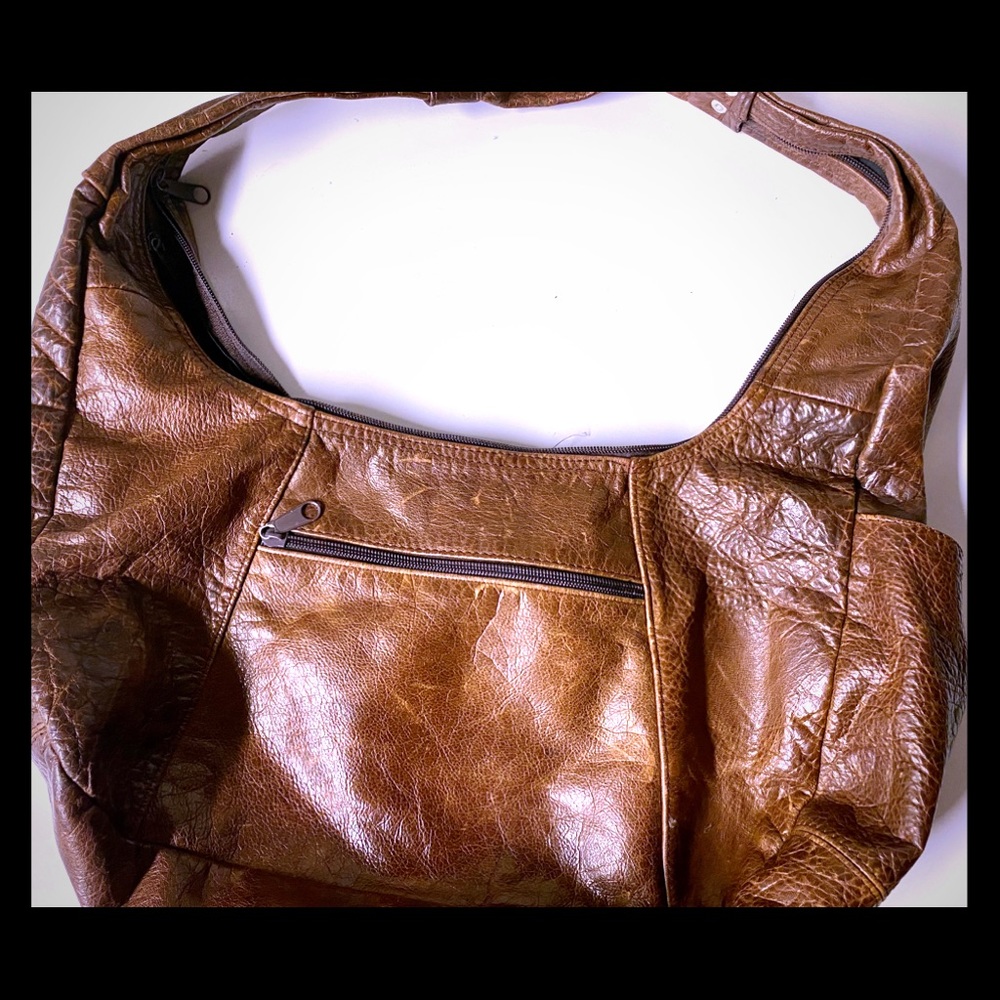Vintage leather hobo satchel